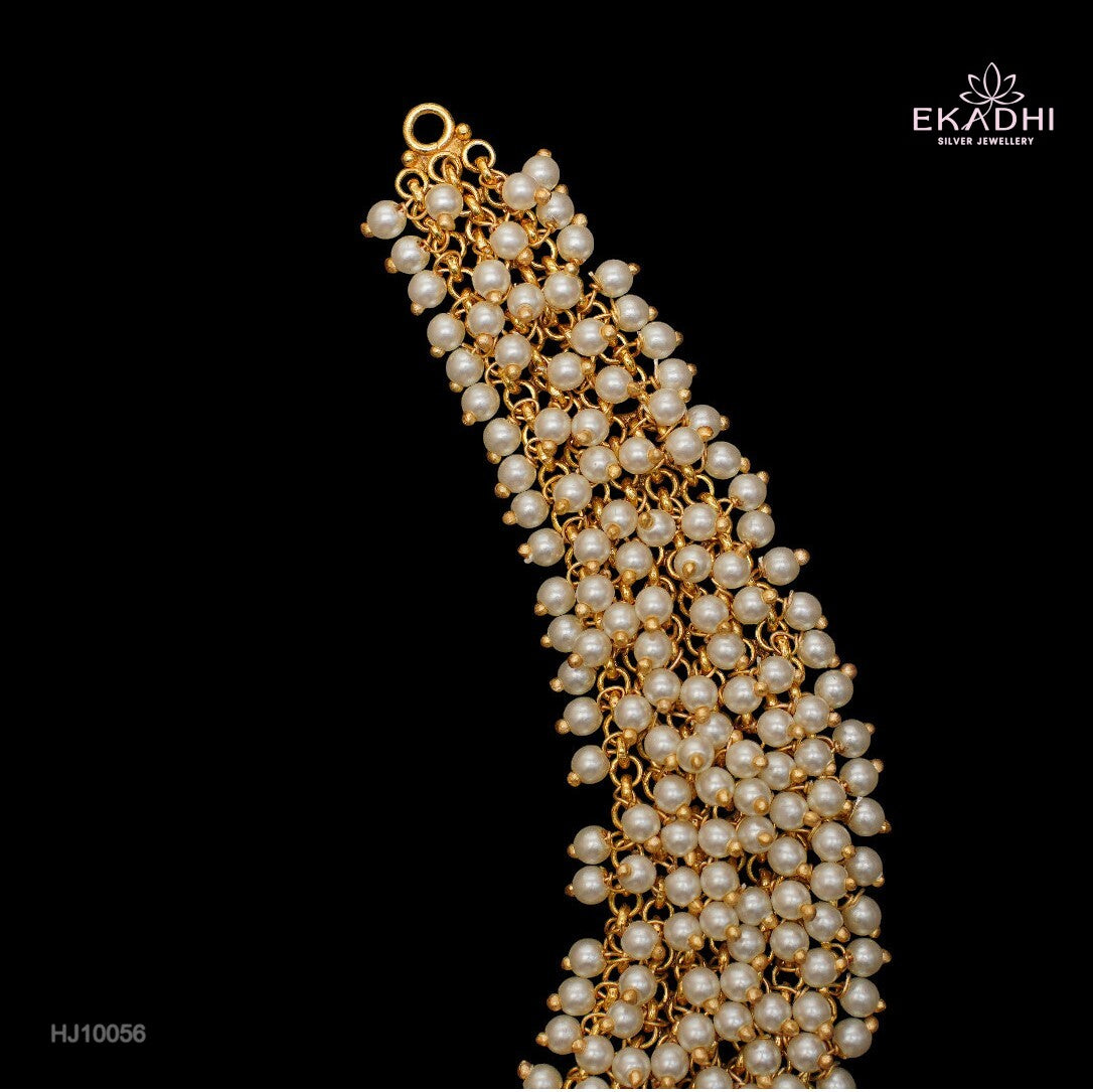 HJ10056 – Nakshi Necklace with Pusalu Chain and Temple Design Pendant