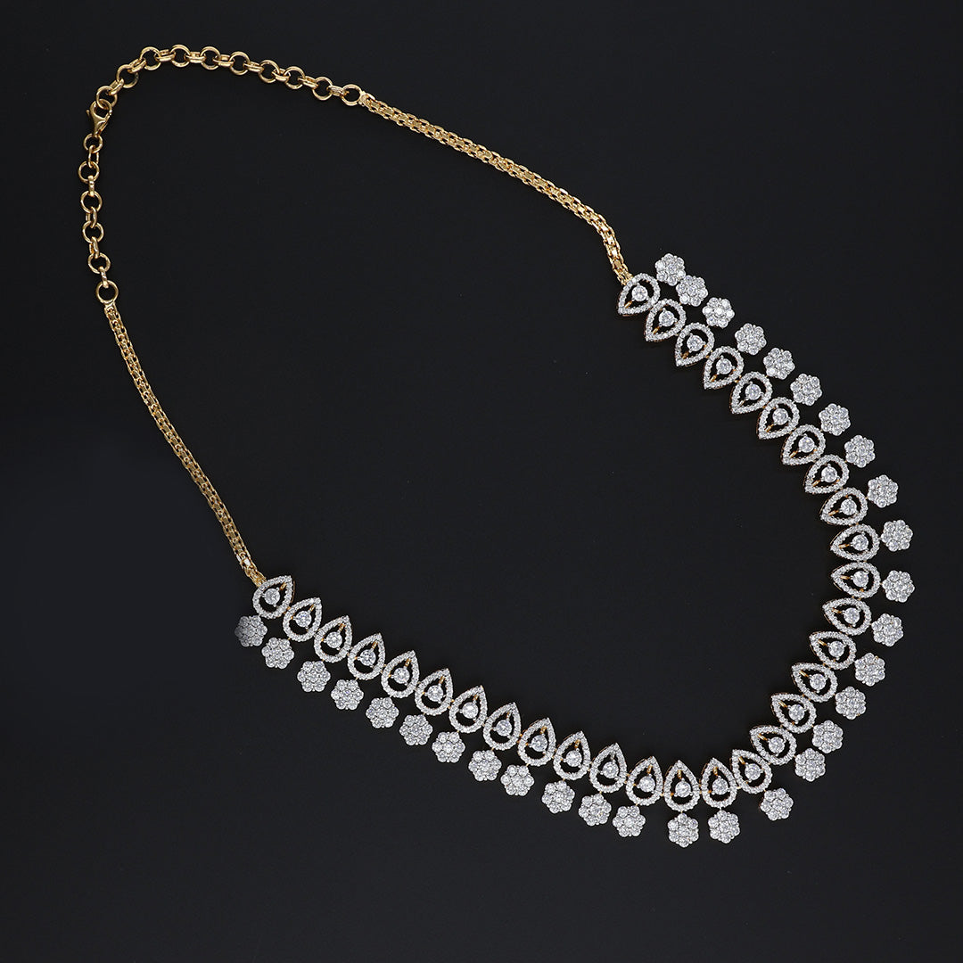 HJ10389 – Premium CZ Necklace for Everyday and Festive Elegance