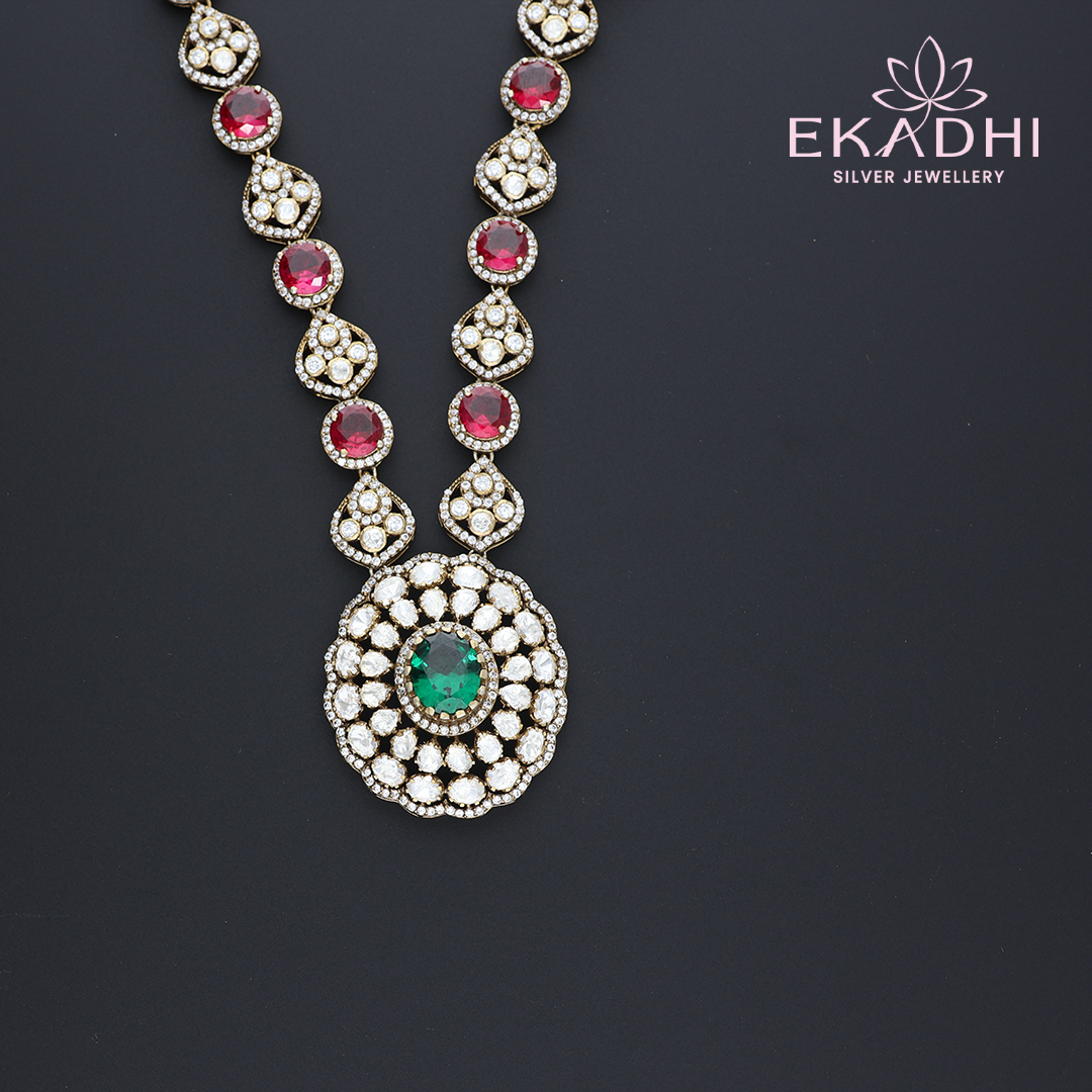 HJ10471 – Victorian Haram with Red and Green Stones