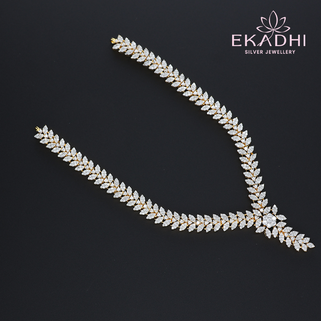 HJ10553 – Premium CZ Necklace white stones