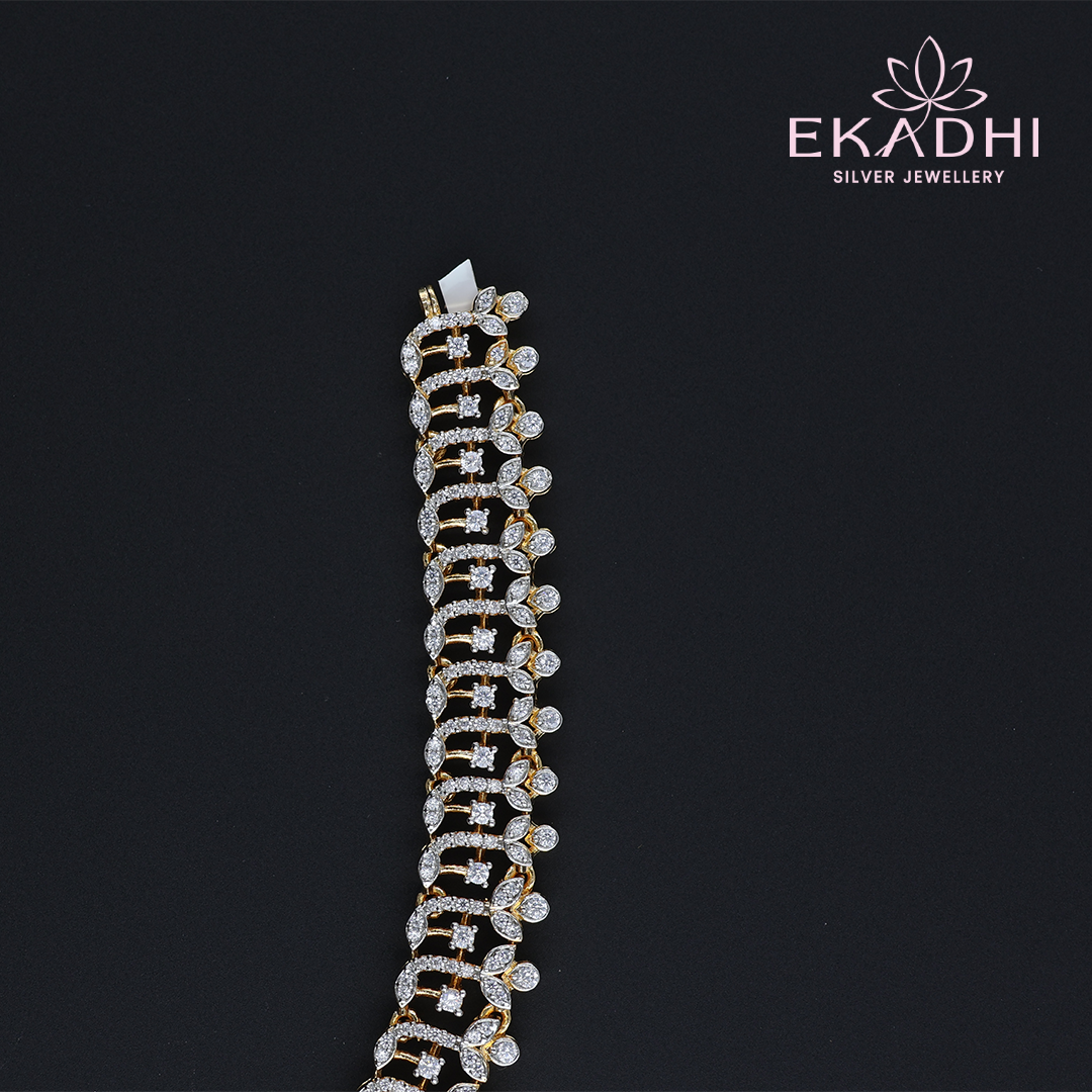 HJ10582 – Premium CZ Bridal Necklace with Red and White Stones