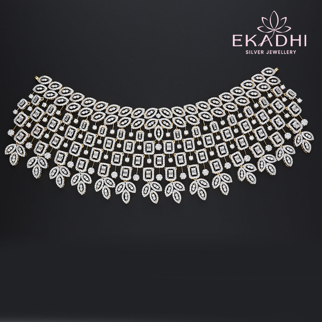 HJ10613 – Premium CZ Sparkling Choker Necklace