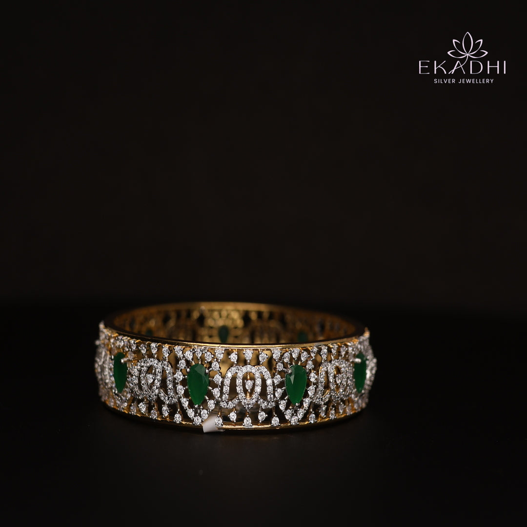 HJ10659 - Premium CZ Stone Silver Bangle