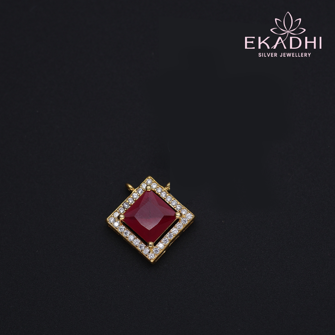 HJ11199 - CZ Black Bead Pendant