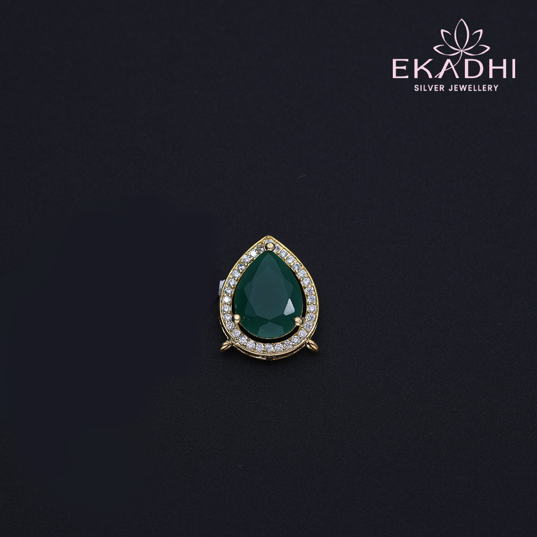 HJ11202 - CZ Black Bead Pendant