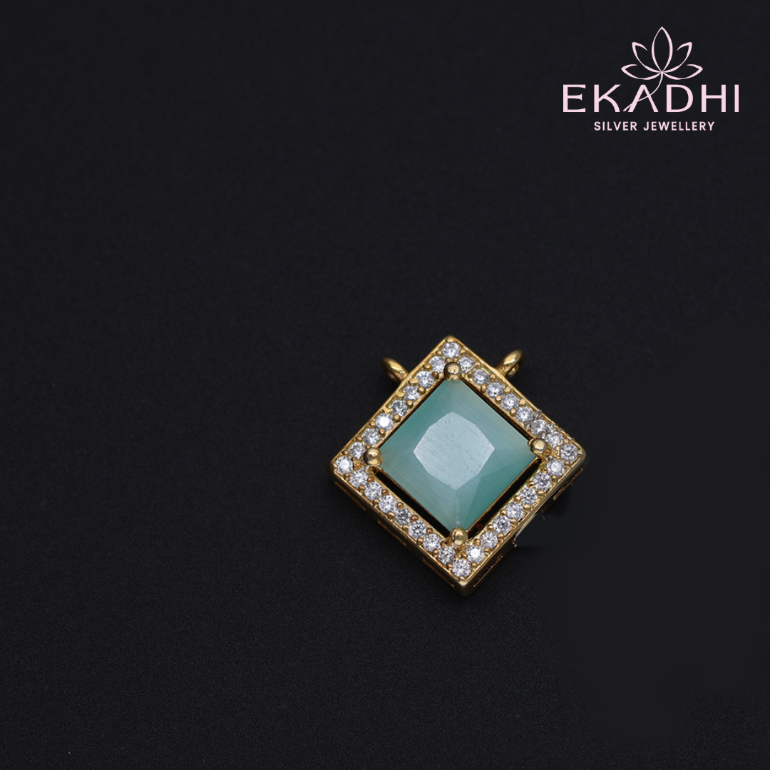 HJ11205- CZ Black Bead Pendant