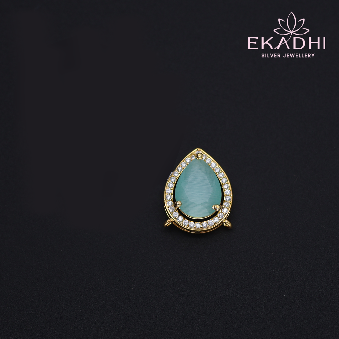 HJ11206 - CZ Black Bead Pendant