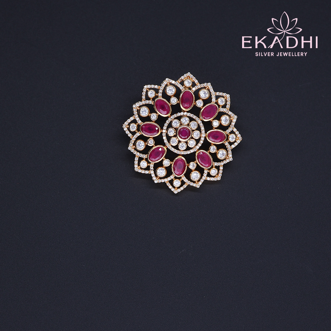 HJ11602 – Pink CZ Pendant with Heritage Finish