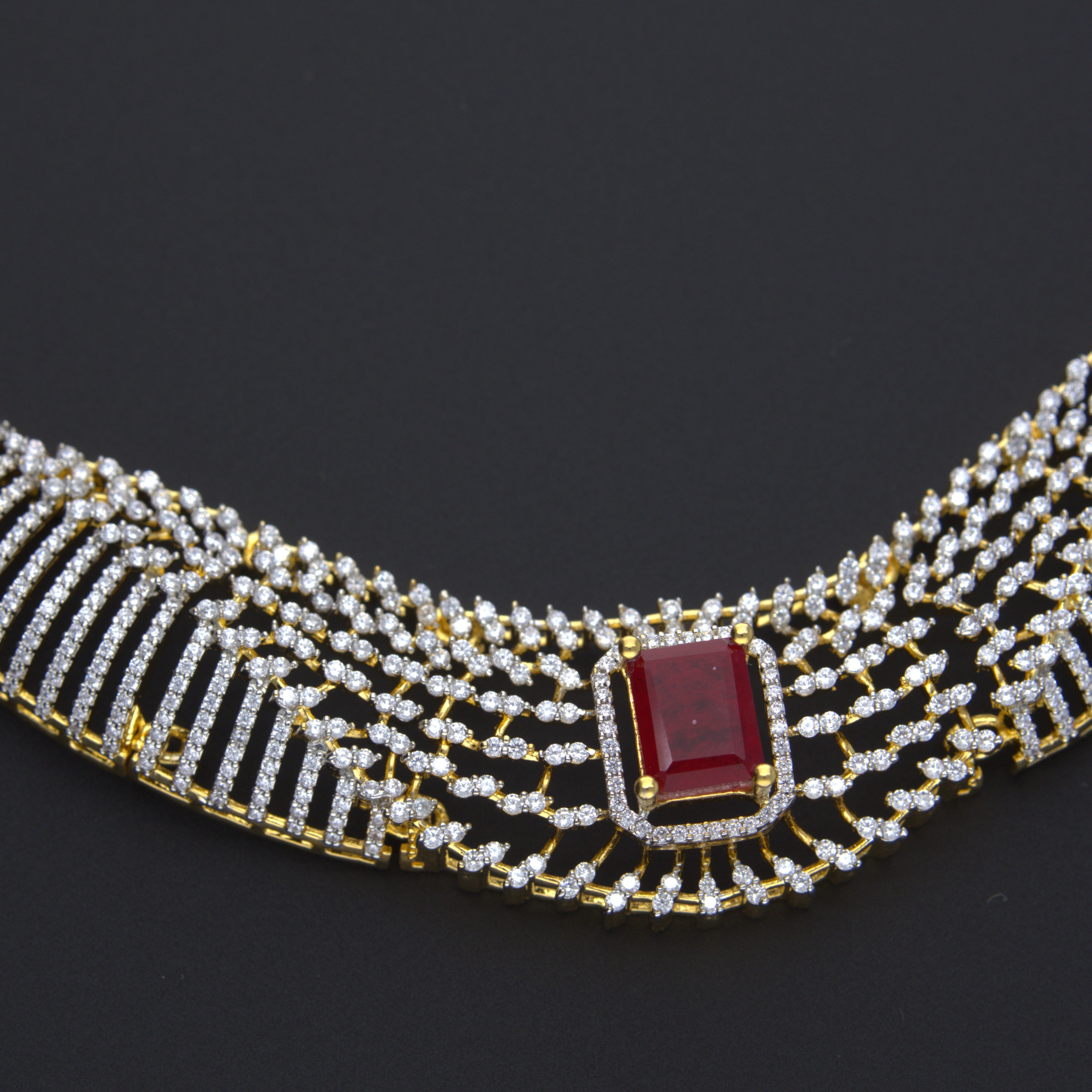 HJ11826 – Trendy Premium CZ Necklace