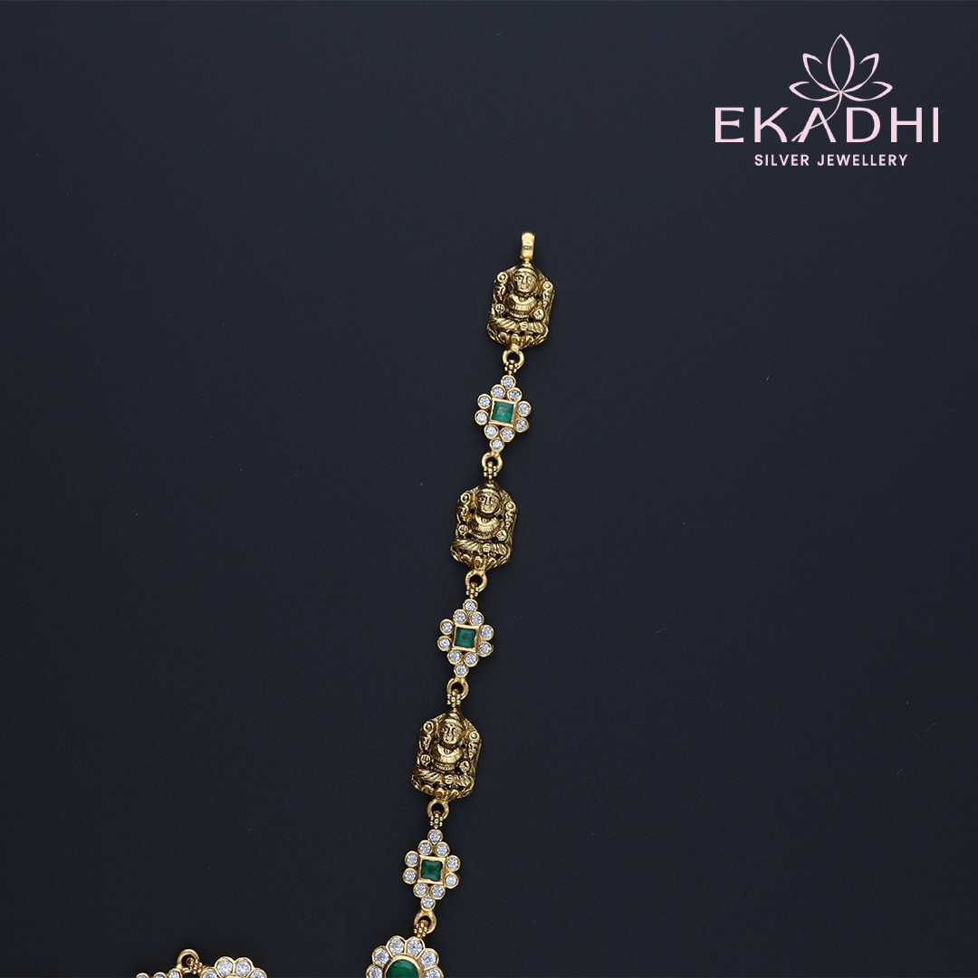 "HJ11868 – Nakshi CZ Temple-Inspired Necklace "