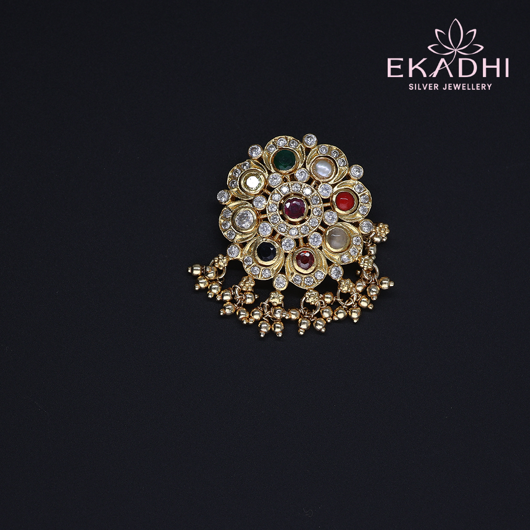 HJ12001 – Elegant CZ Pendant in Temple Style