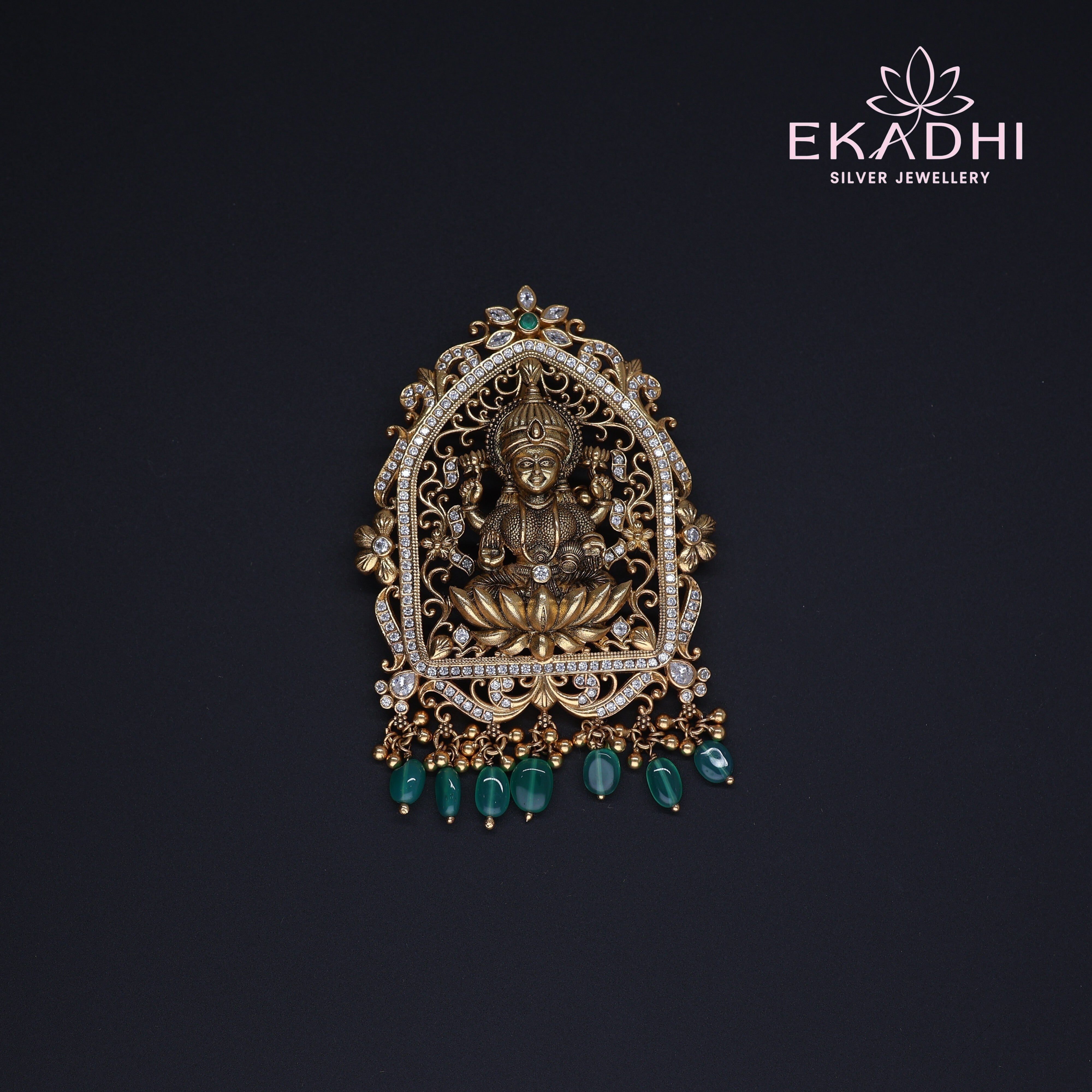 HJ12011 – Temple Inspired Pendant with Intricate Design