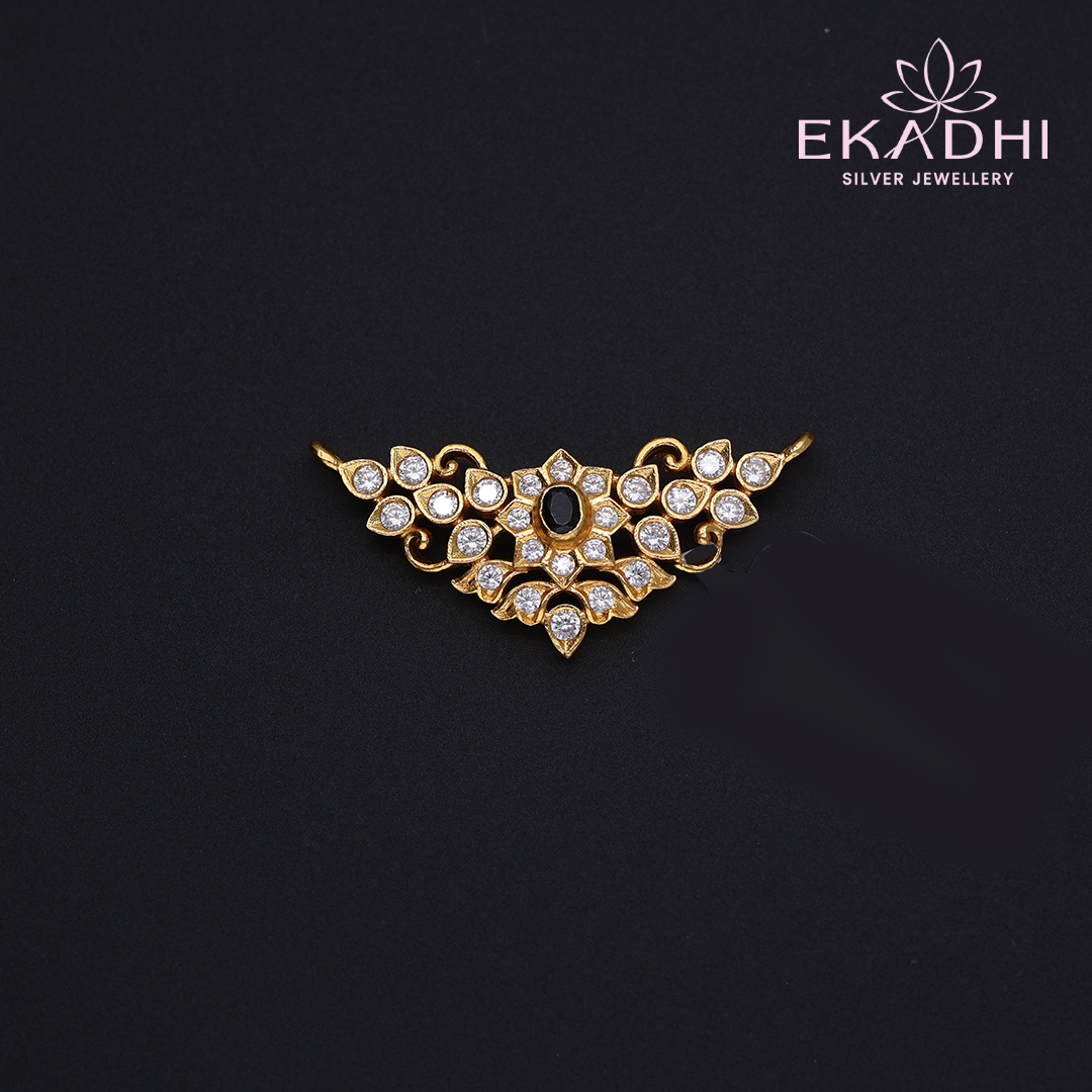 HJ12035 - CZ Black Bead Pendant