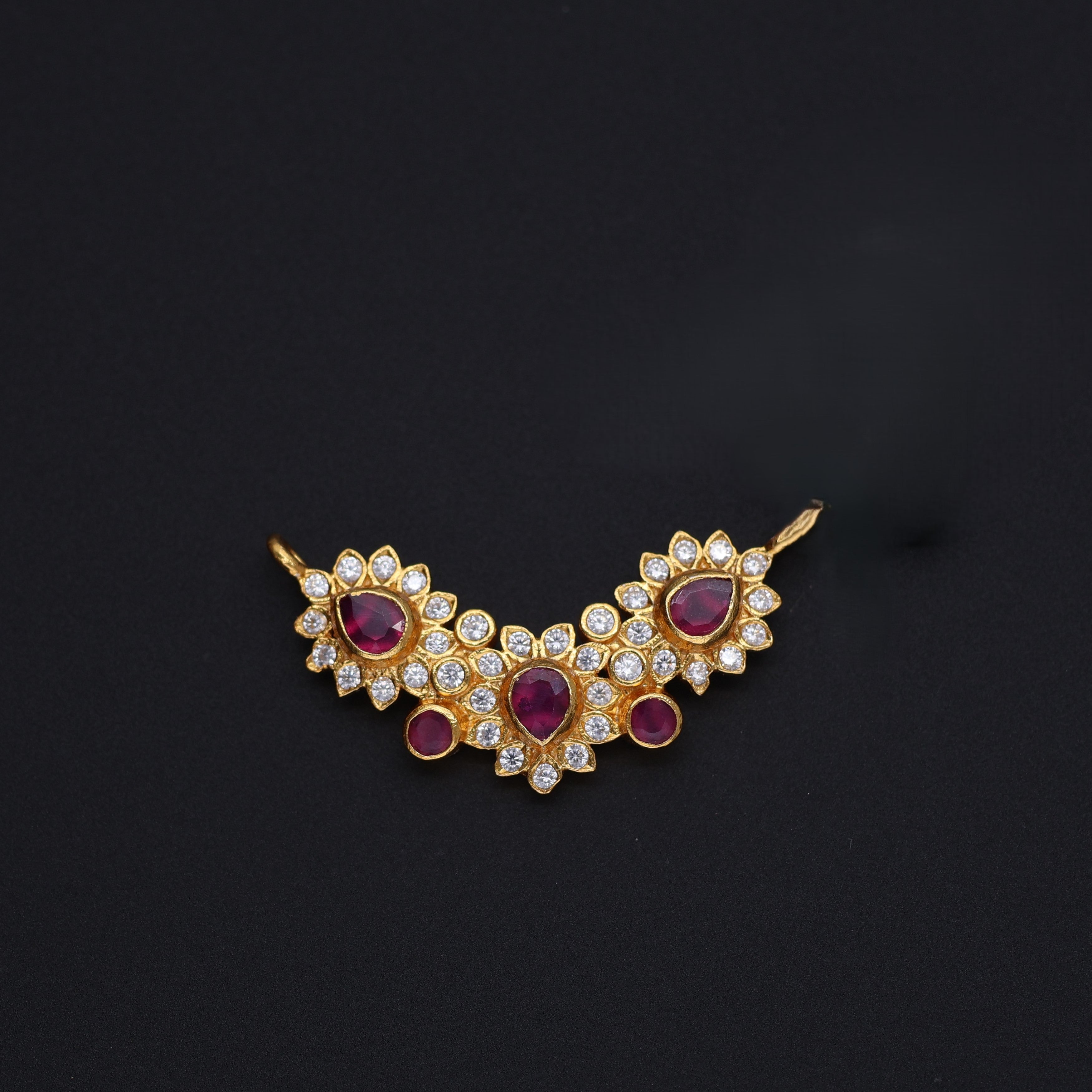 HJ12125 - CZ Black Bead Pendant