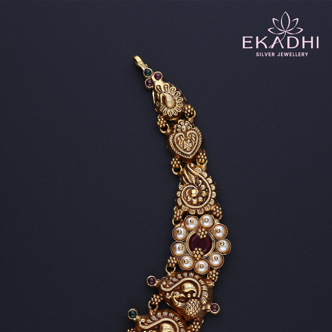 HJ12351 – Nakshi Necklace with Red Beads