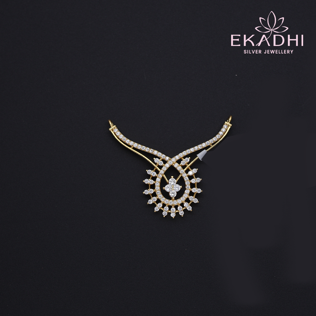 HJ12535- CZ Black Bead Pendant