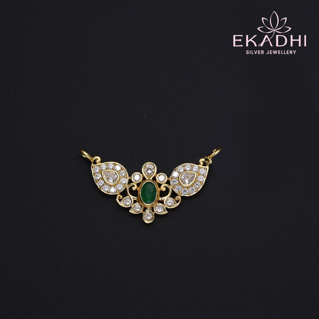 HJ12627 - CZ Black Bead Pendant