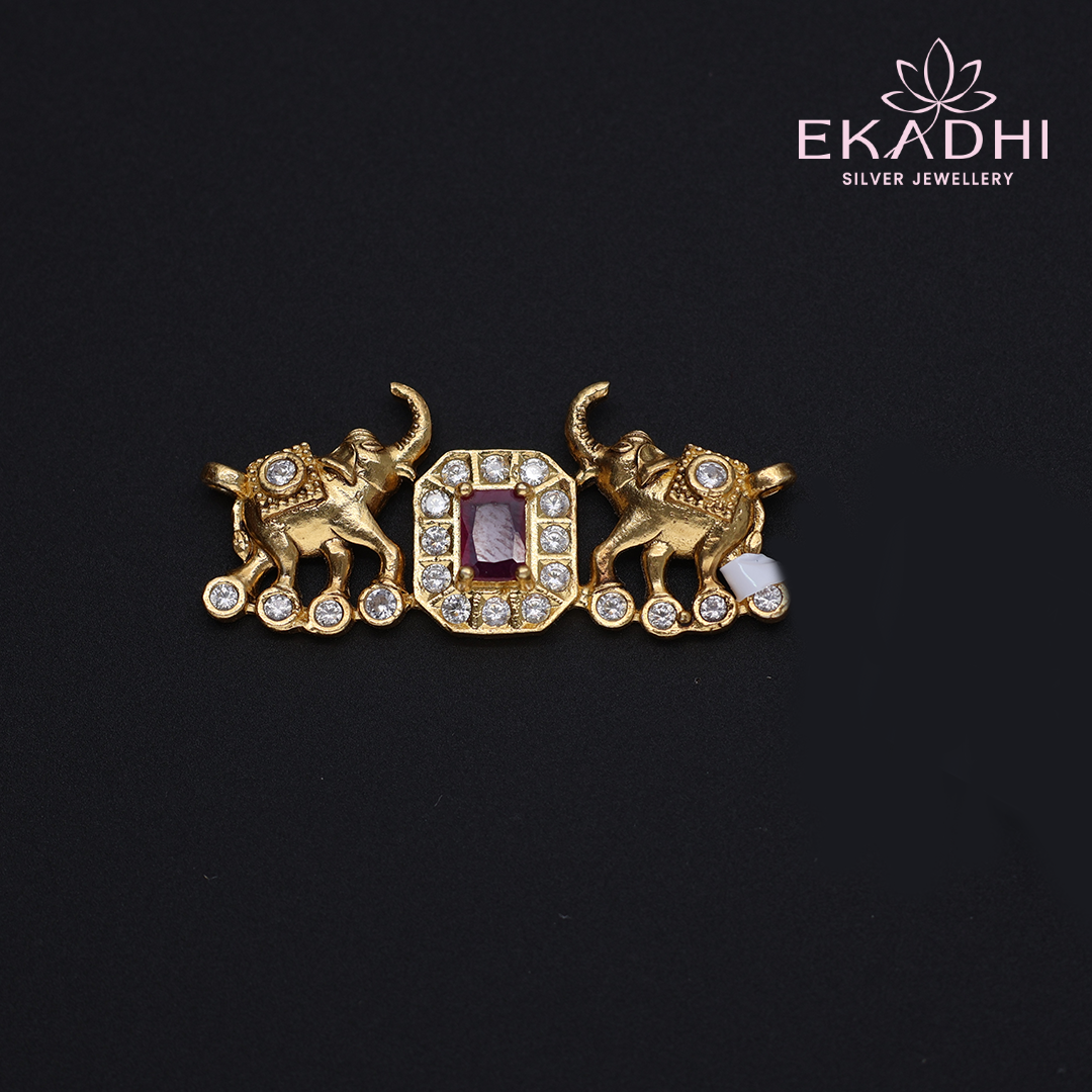 HJ12647 - Nakshi Black Bead Pendant