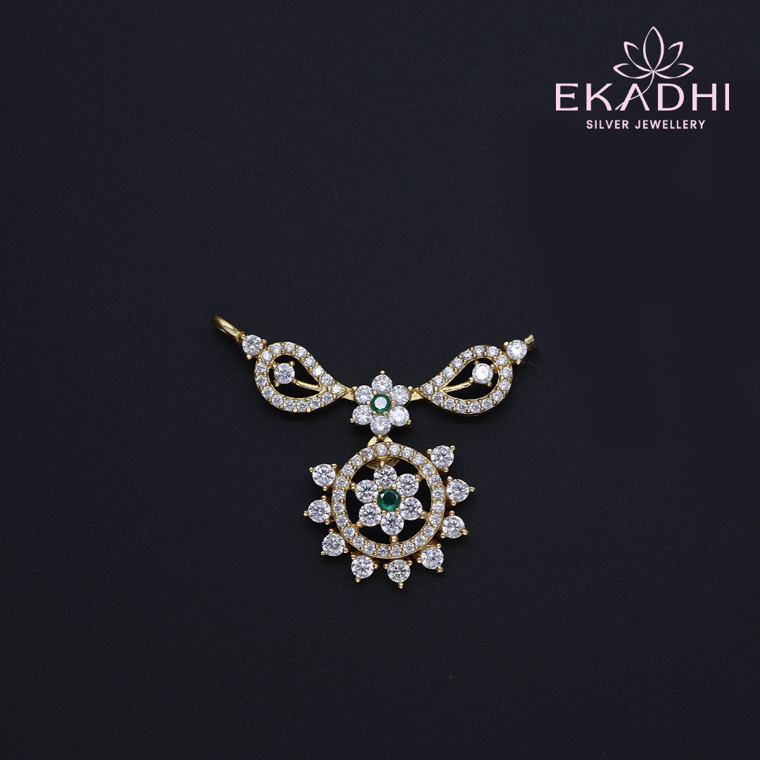 HJ12648 - CZ Black Bead Pendant