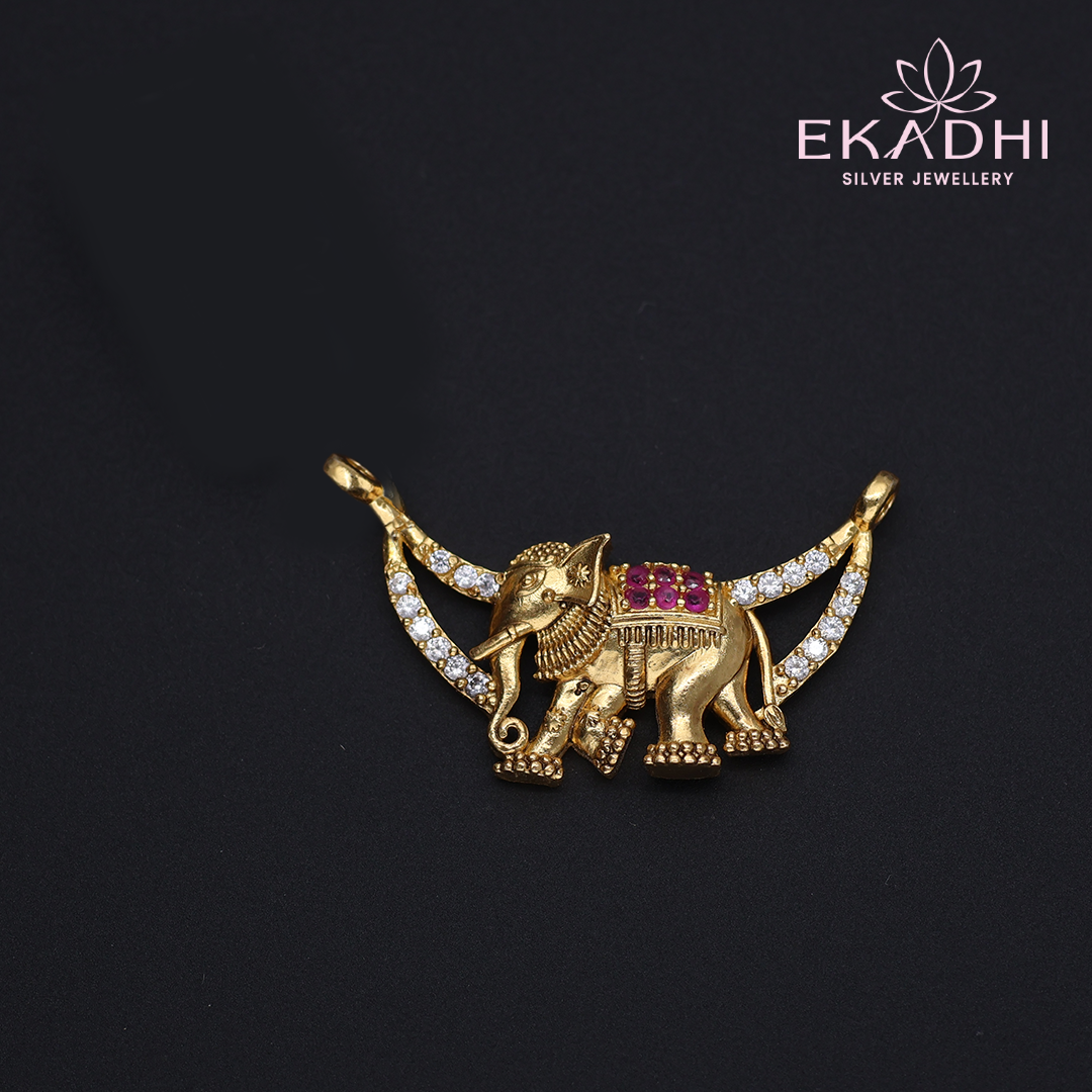 HJ12654 - CZ Black Bead Pendant