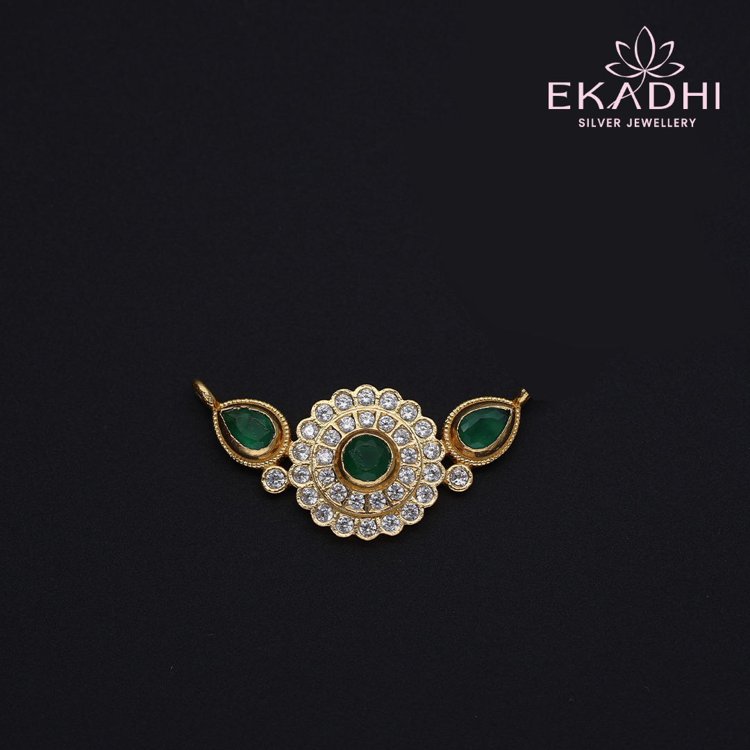 HJ12659 - CZ Black Bead Pendant