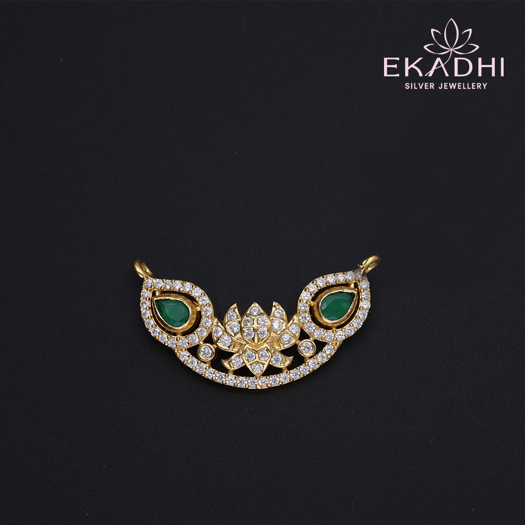 HJ12665 - CZ Black Bead Pendant