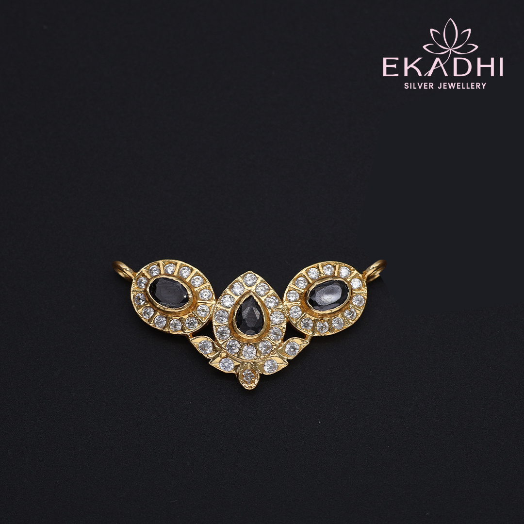 HJ12666 - CZ Black Bead Pendant