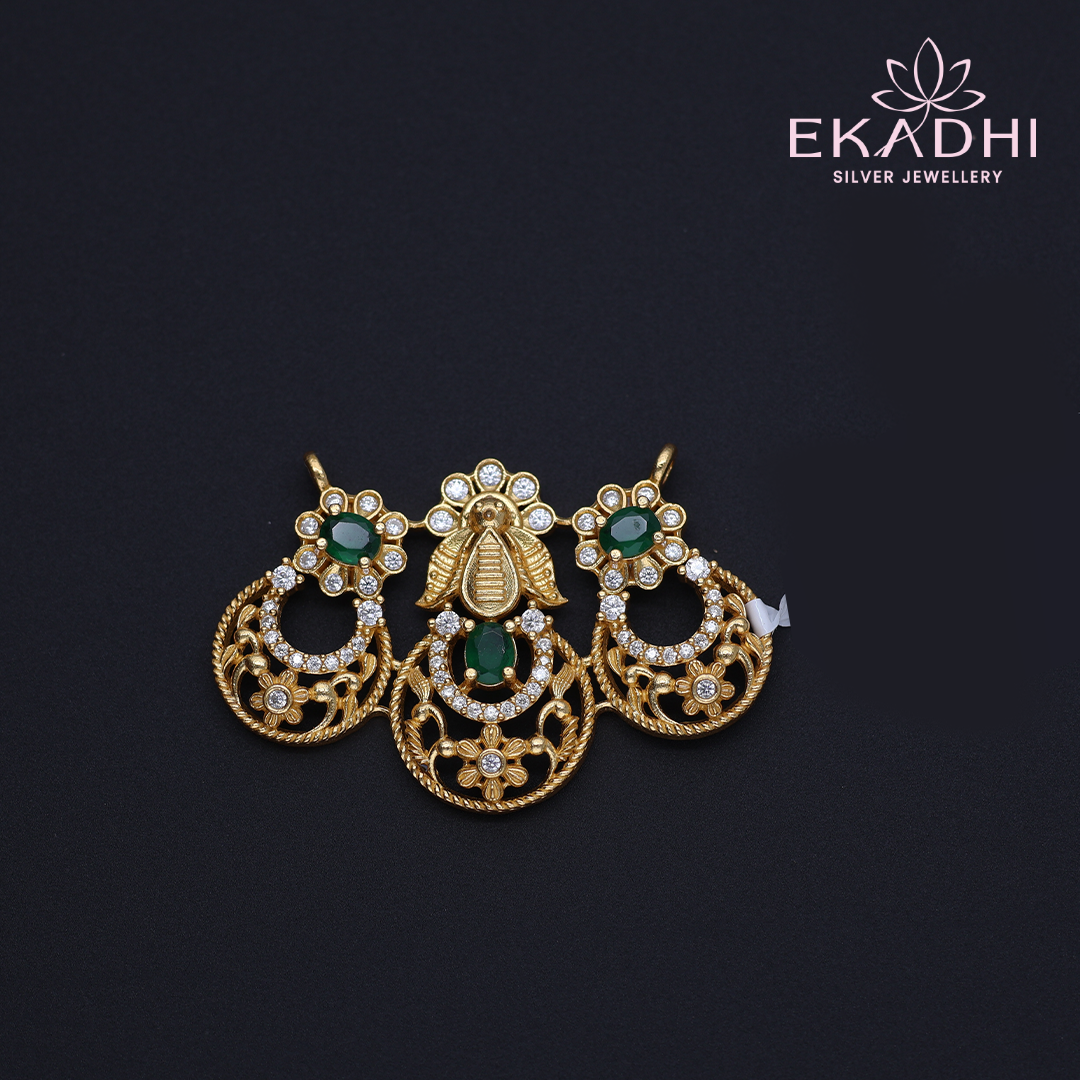 HJ12670 - CZ Black Bead Pendant