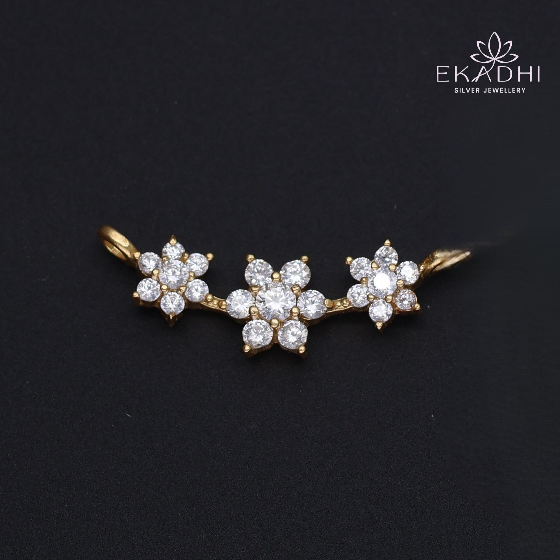 HJ12675 - CZ Black Bead Pendant