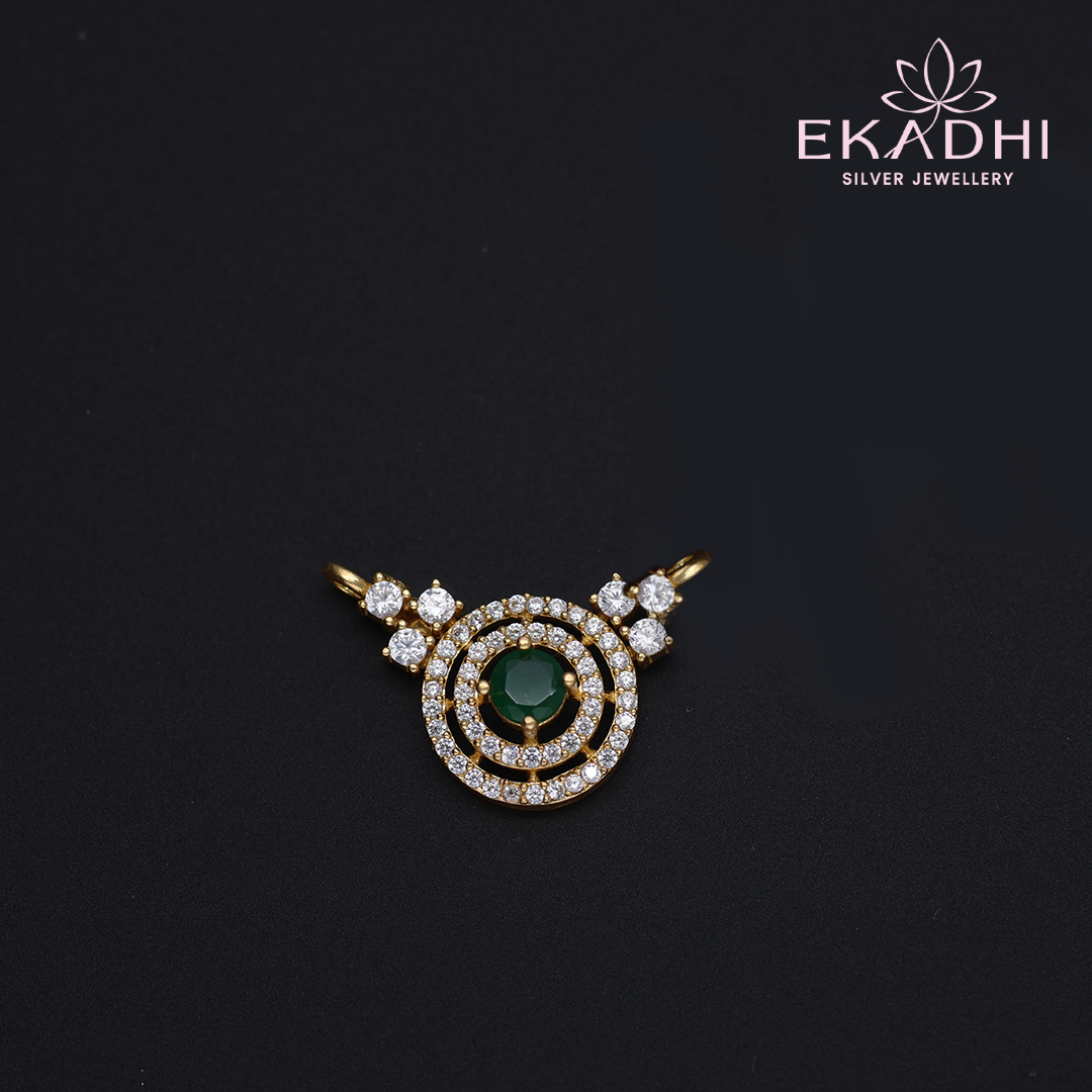 HJ12678 - CZ Black Bead Pendant