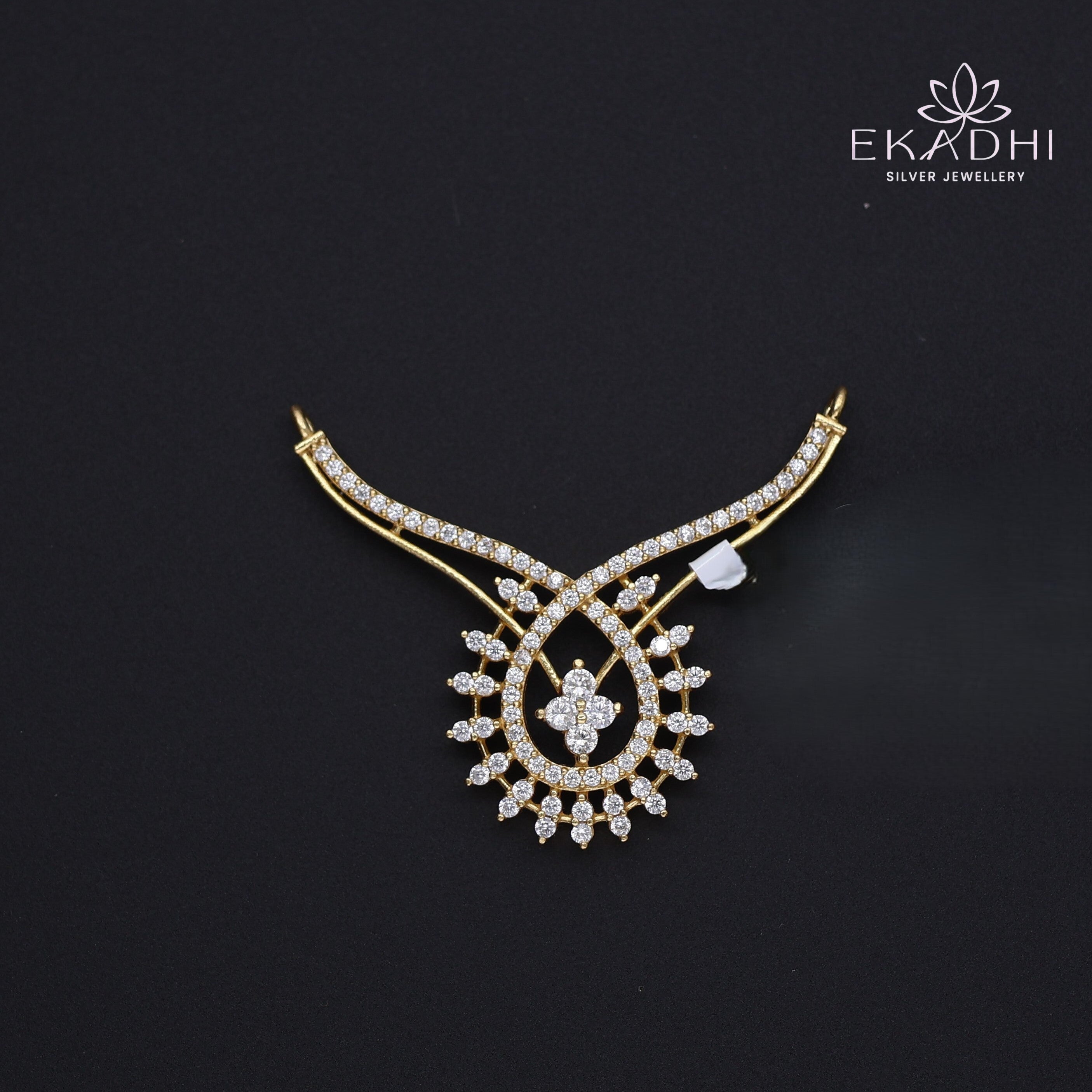 HJ12680 - CZ Black Bead Pendant