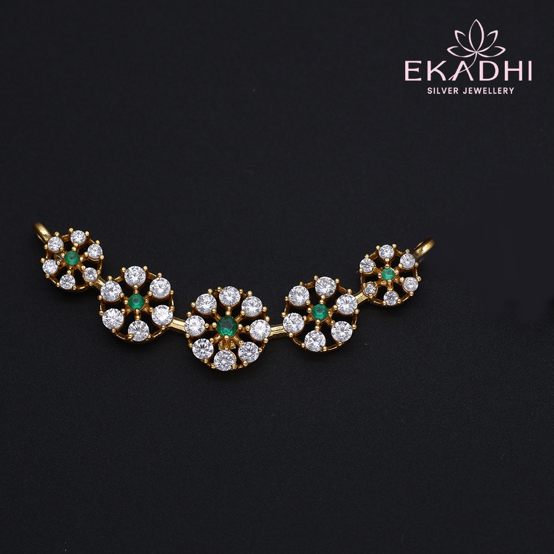 HJ12684 - CZ Black Bead Pendant