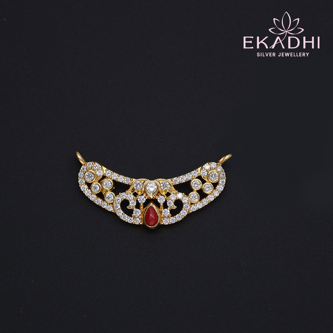 HJ12685 - CZ Black Bead Pendant