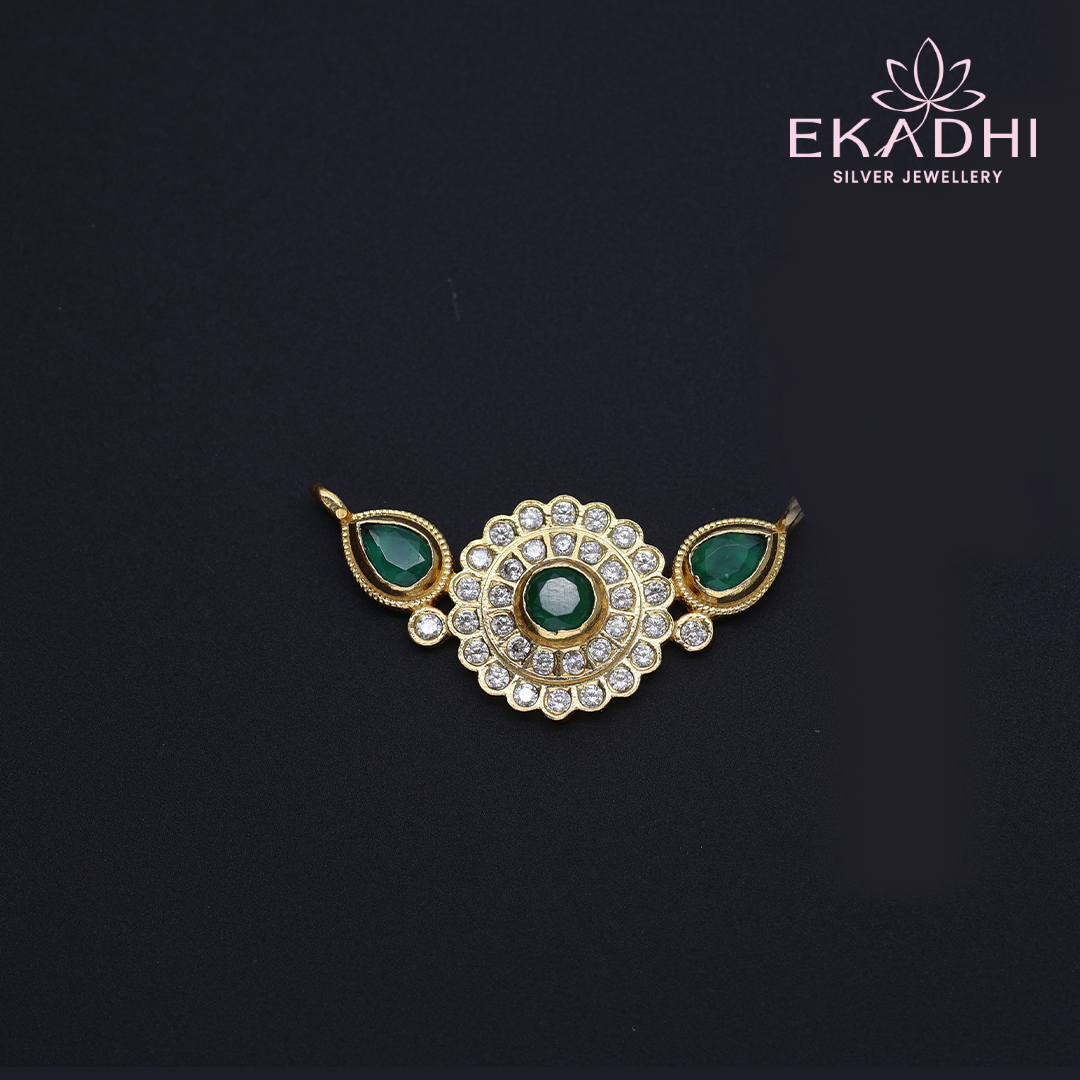 HJ12687 - CZ Black Bead Pendant