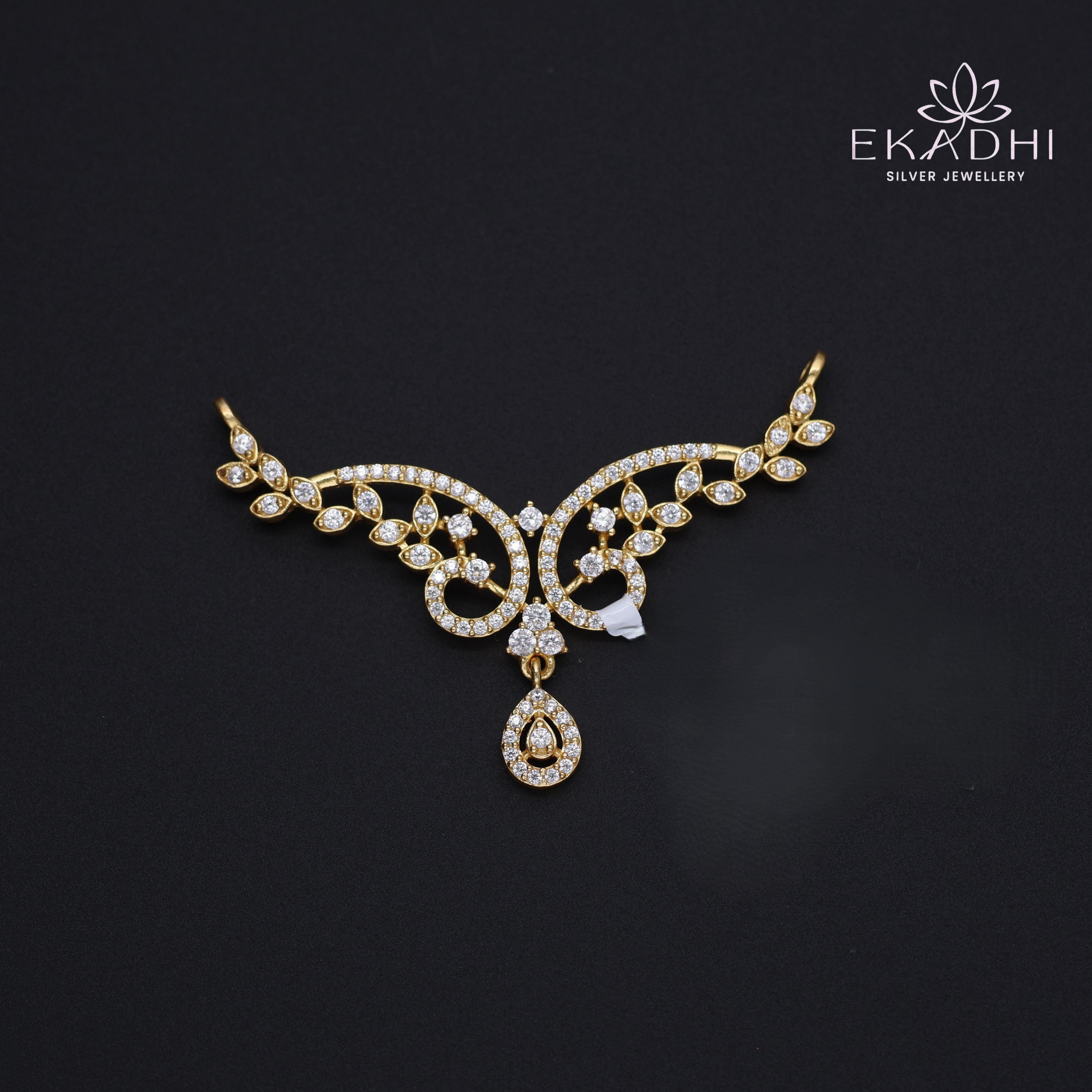 HJ12689 - CZ Black Bead Pendant