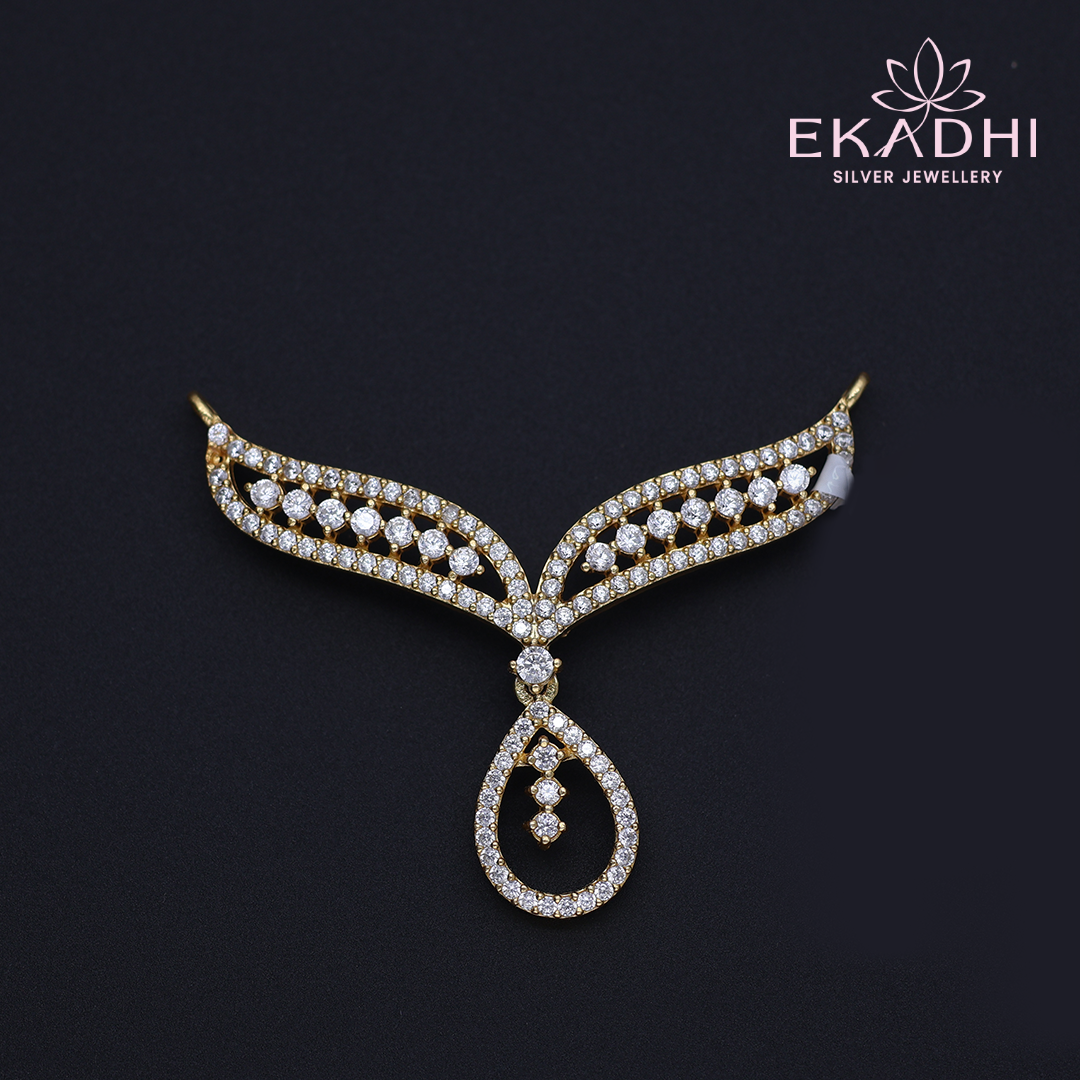 HJ12692 - CZ Black Bead Pendant