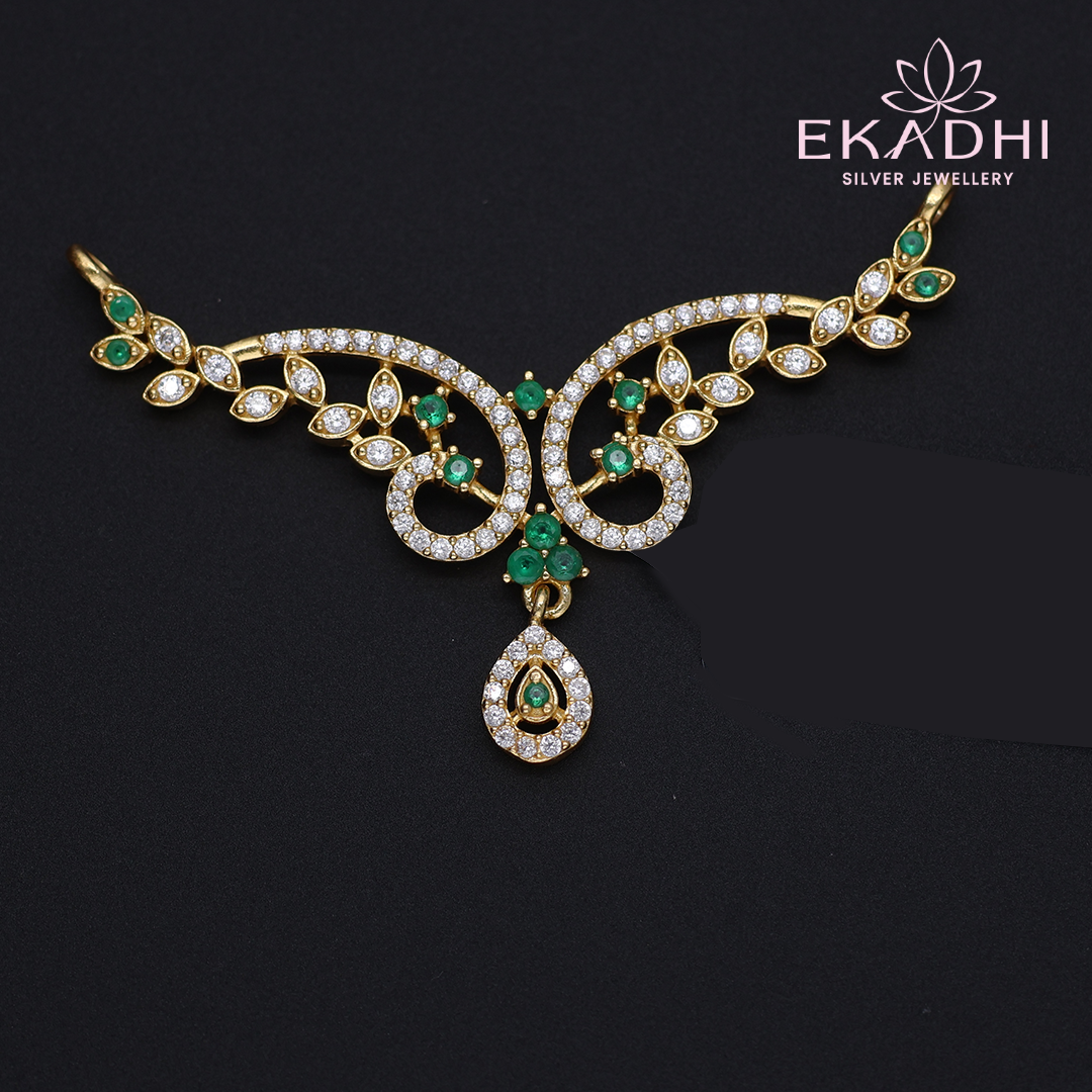 HJ12694 - CZ Black Bead Pendant