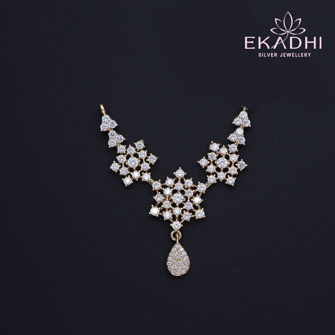 HJ12698 - CZ Black Bead Pendant