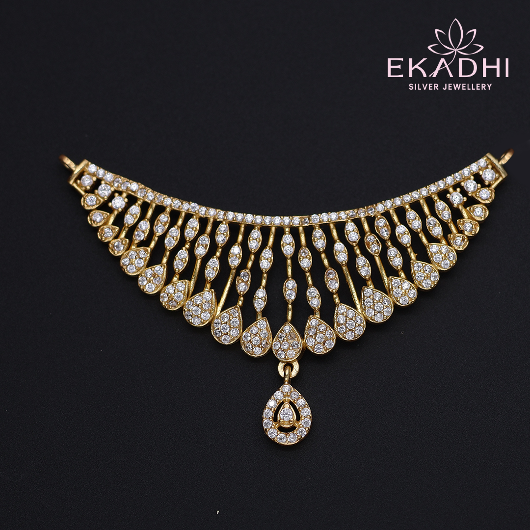 HJ12702 - CZ Black Bead Pendant