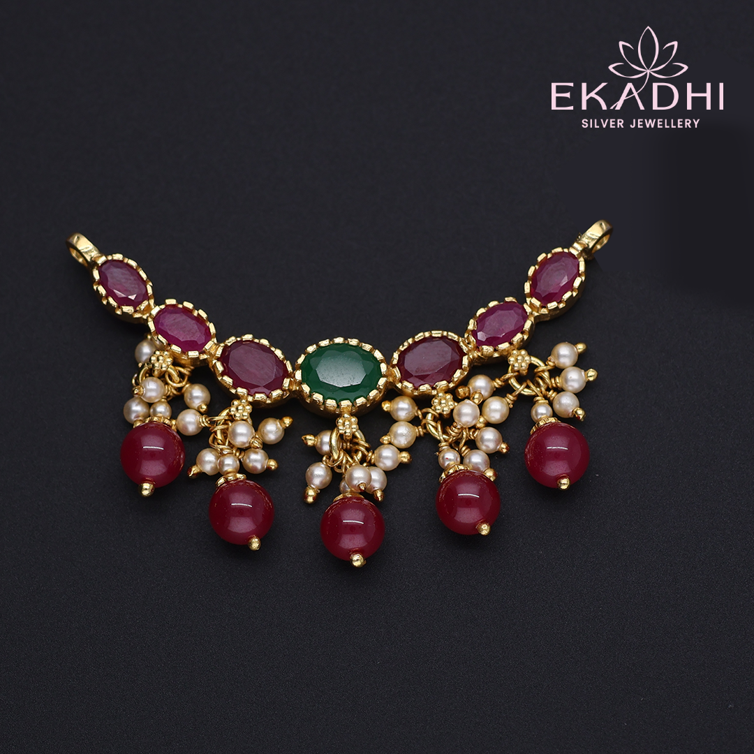 HJ12705 - CZ Black Bead Pendant