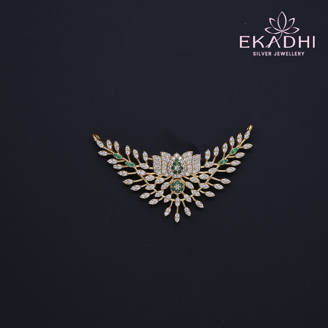 HJ12706 - CZ Black Bead Pendant