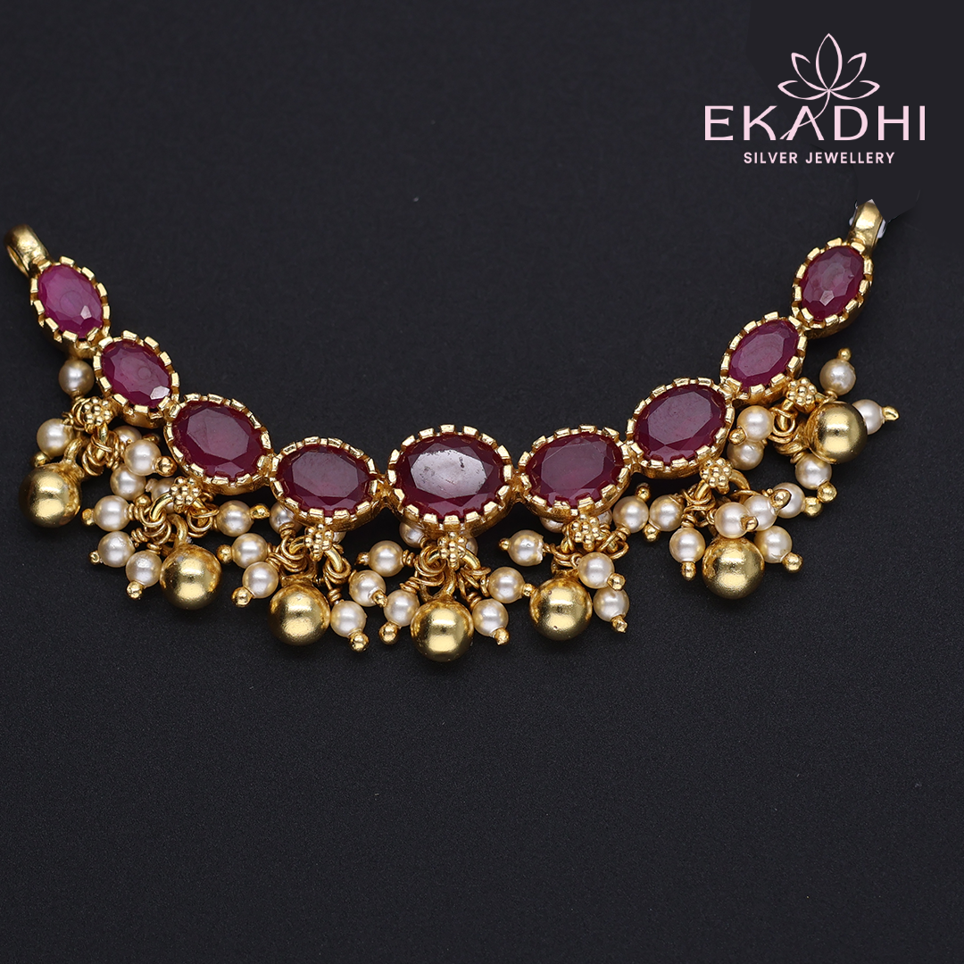 HJ12707 - CZ Black Bead Pendant