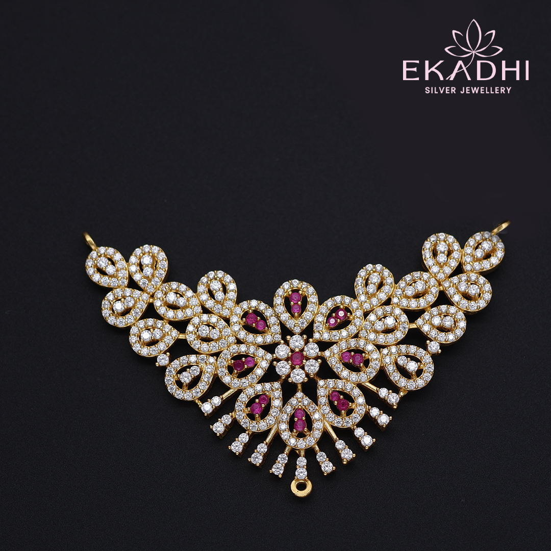 HJ12708 - CZ Black Bead Pendant