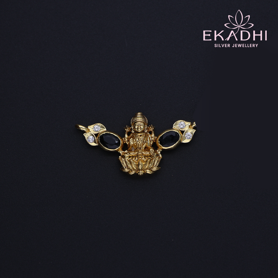 HJ12799 - Nakshi Black Bead Pendant