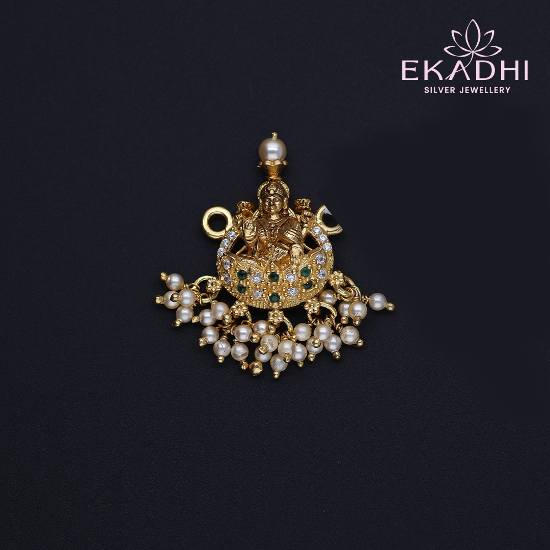 HJ12822 - Nakshi Black Bead Pendant