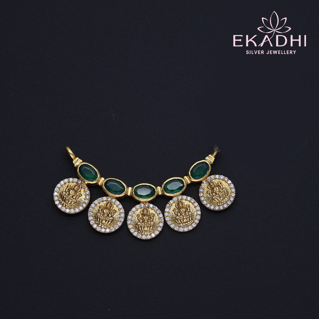 HJ12824 - Nakshi Black Bead Pendant