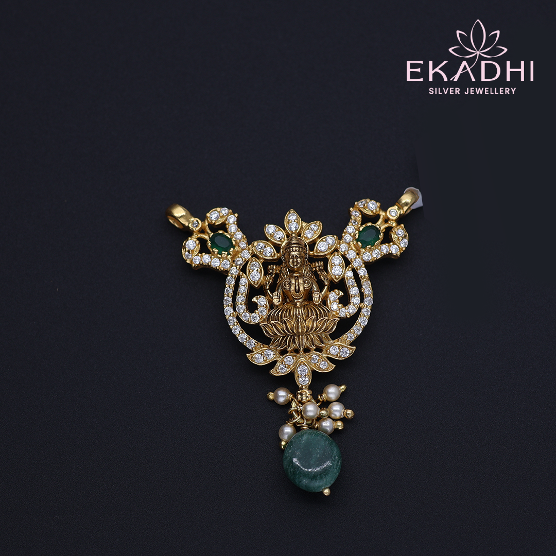 HJ12888 - Nakshi Black Bead Pendant