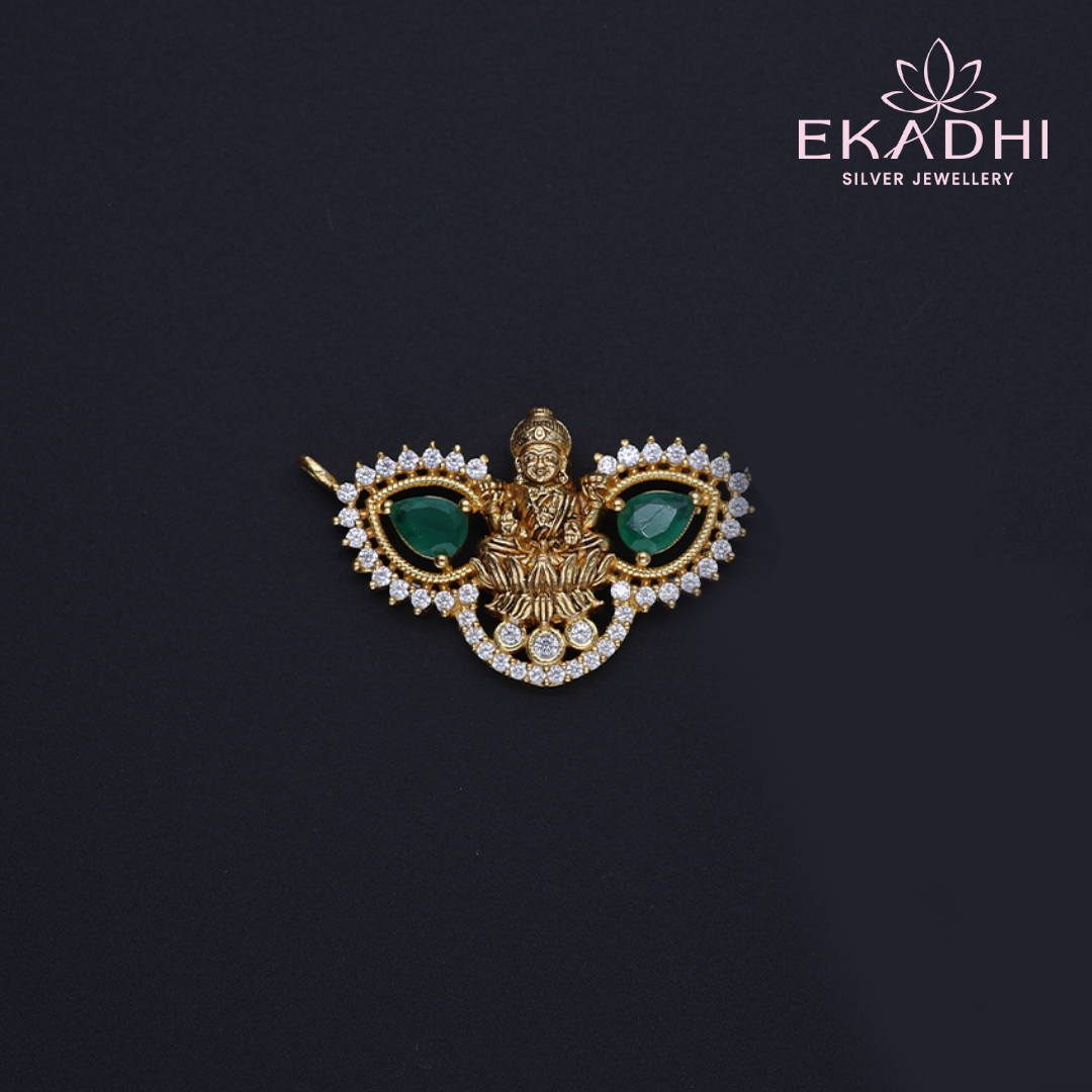 HJ12889 - Nakshi Black Bead Pendant