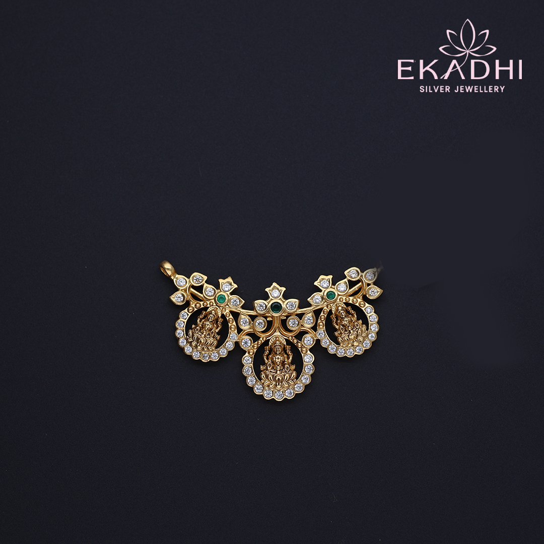 HJ12894 - Nakshi Black Bead Pendant