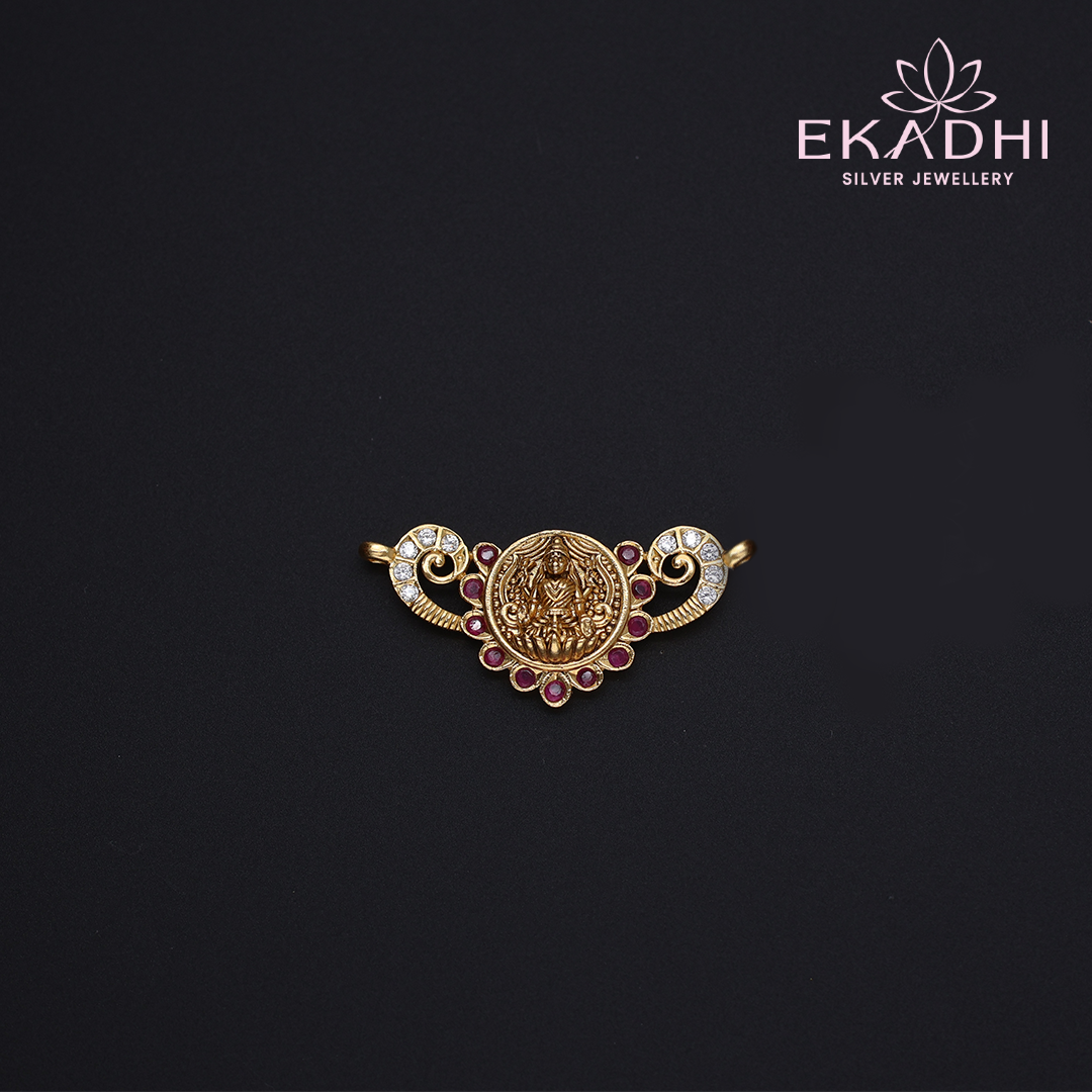 HJ12898- Nakshi Black Bead Pendant